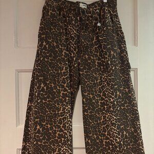 COTTON ON SUPER BAGGY CHEETAH DENIM JEANS WIDE LEGGED SIZE 26